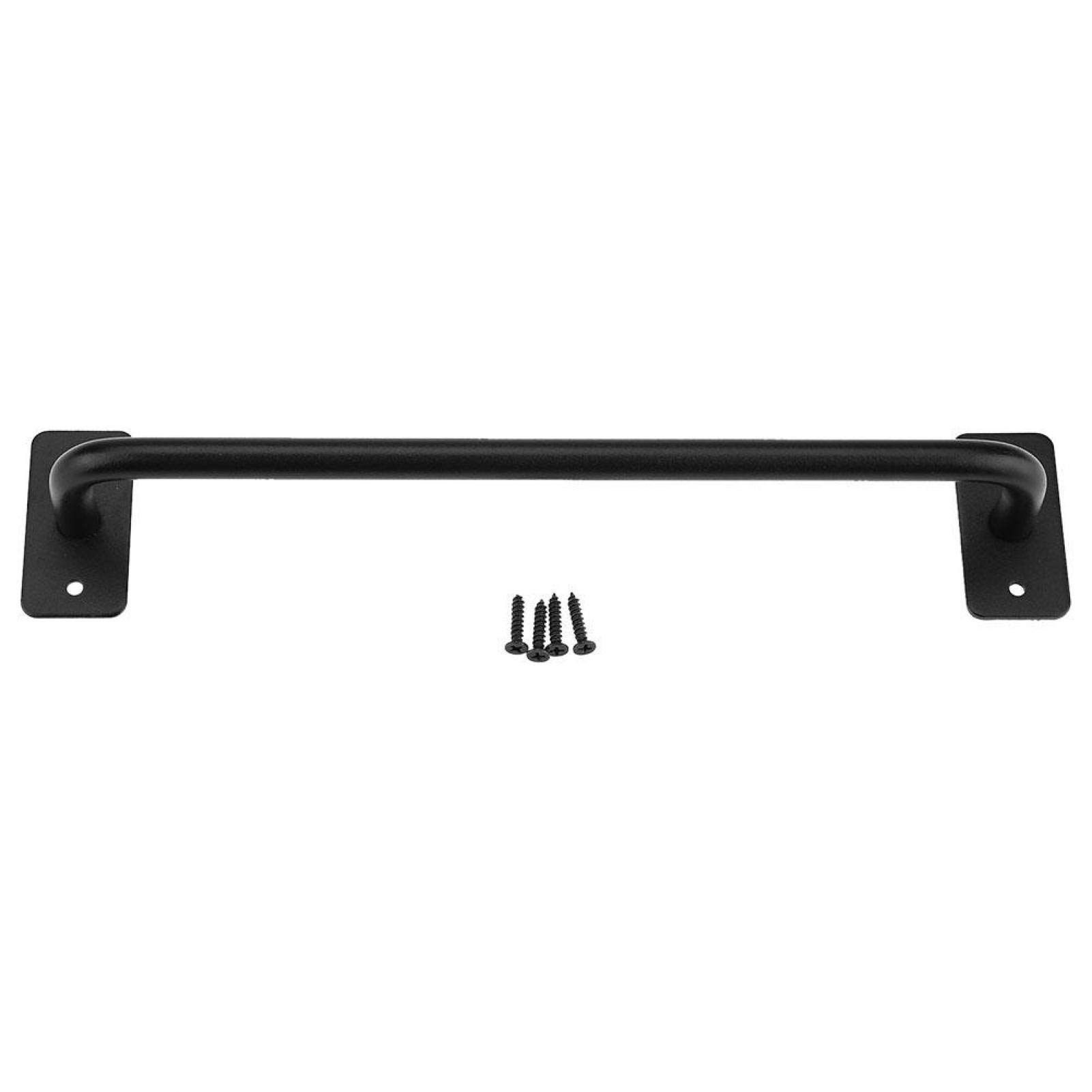 Maniglia In Ferro Battuto Nero Per Porte Stalla E Garage, Stile Industriale, Misure 20.5x6x4.7 Cm O 28.5x6x4.7 Cm