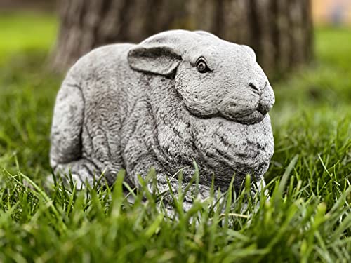 Oloma Garden Rabbit Miniature Concrete Animal Sculpture Cement Farmhouse Ornament Stone Gift For Rabbit Lover Outdoor Art Figurine Memorial Statue Garden Rabbit Decor Laying Bunny Figure #TOP2