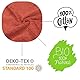 Stof Lovely Casa – Badetuch – Größe 30 x 50 cm – 100% Bio-Baumwolle – Farbe Terracotta – Modell Lagune – Wäsche bei 40 °C – außergewöhnliche Qualität