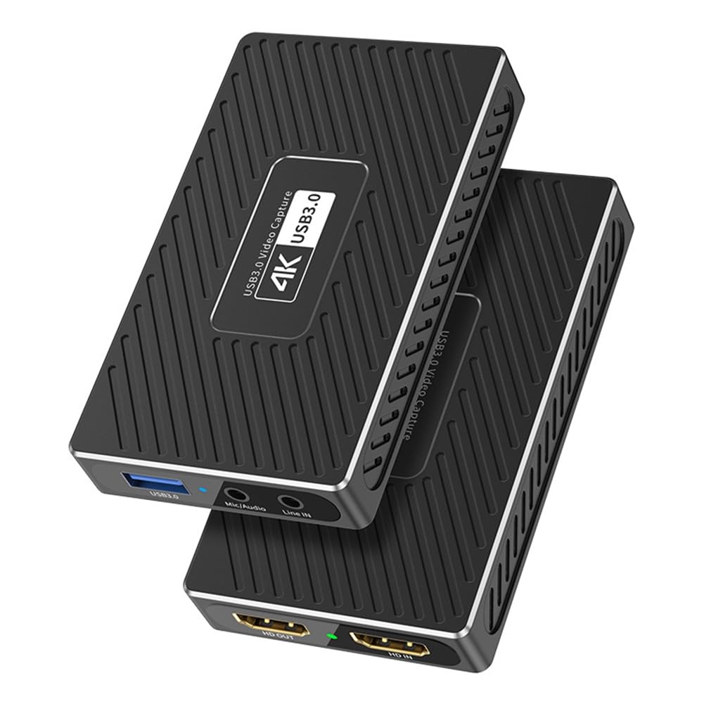 Scheda di Cattura Video 4K HD USB3.0 Streaming Live e Video Recorder di Cattura con Ingresso Microfono