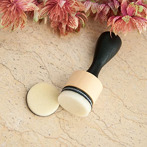 Ink Blending Tool with 2 Handle 4 Round Sponges, DIY Patterns Ink Paints Mixing Blending Tool Set for Cardstock Paper Cards - Image 4