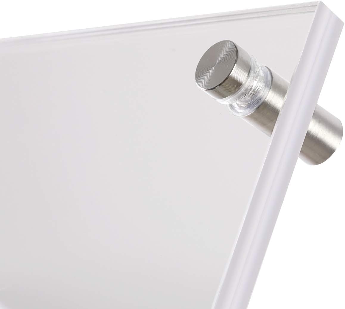 8.5x11 Acrylic Picture Frames Wall Mount Photo Frame Frameless Clear Floating Frame for Document Certificate Artwork(4 Pack)