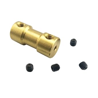 Axis Tight 5pcs Motor Shaft Coupler 2mm 2.3mm 3mm 3.17mm 4mm 5mm 6mm Brass Motor Coupling Transmission Connector Bearings Adapter5mm to 6mm