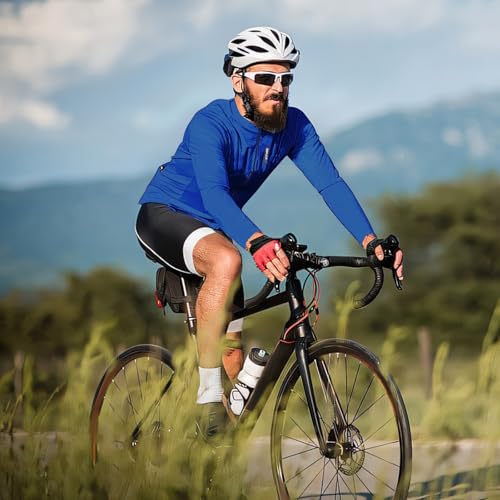MEETWEE Herren Radtrikot Kurze/Langarm Radtrikots für Herren, Fahrradbekleidung Herren, T-Shirts für Radfahrer, Atmungsaktives Radtrikot, Schnell trocknendes Fahrradtrikot, Rennrad-Trikot
