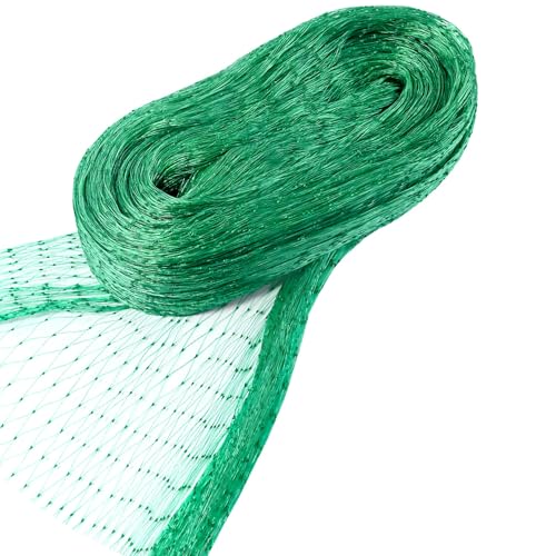 LINSOCLE Filet Anti Oiseaux Maille Fine 4m x 15m - Protection Fraisier Cerisiers Arbres Fruitiers & Légumes pour Le Jardin - Empêche Les Dommages des Oiseaux