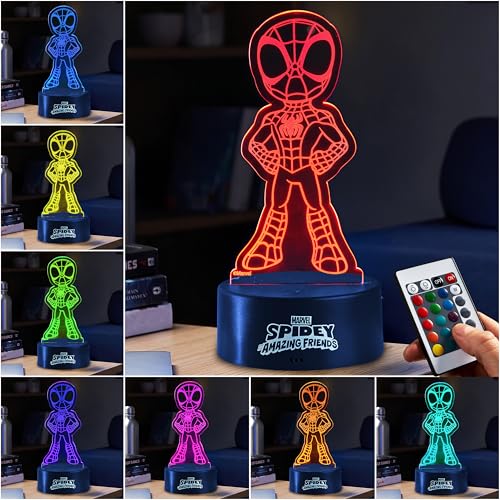 Get Trend Disney Spiderman Veilleuse LED, Lampe USB Pile, 16