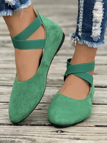 Women's Large-Size Flat Ballet Shoes - Lightweight and Comfortable, Slip-Resistant and Durable. Suitable for Outdoor Activities, Daily use and Office Work.2