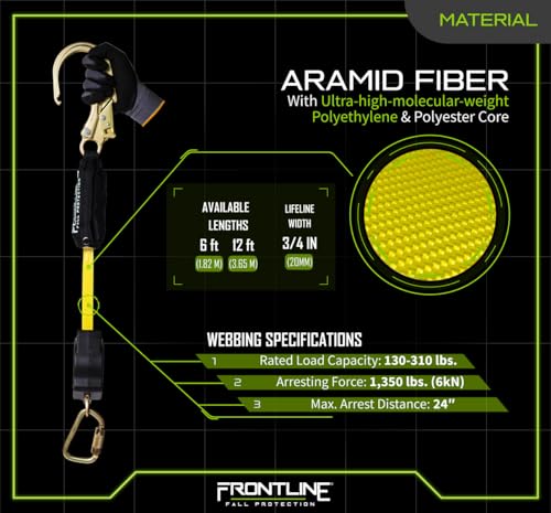 Image of Frontline RPGC 30 Ft Cable Single Leg SRL with Steel Snap Hook End | Ergonomic Carry Handle & Tagline | High Strength, Corrosion-Resistant | 310 lbs Capacity | ANSI & OSHA Compliant (3 Pack)