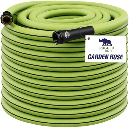 Amazon.com : RUGGED RHINO Heavy Duty Garden Hose 25ft x 5/8in, Anti ...