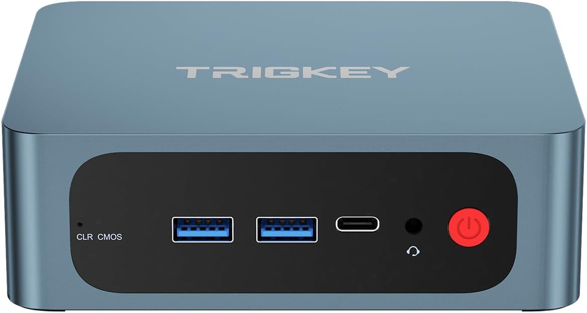 TRIGKEY ミニ PC S5 Ryzen 5 5500U、16G DDR4 500G M.2 NVME SSD、2.5G LAN/HDMI+DP+Type-C トリプルスクリーンビデオディスプレイ/USB3.2*3/Wi-Fi 6/BT5.2/中性能ゲーミング+オフィスコンピューター