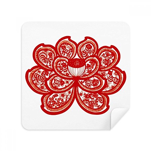 Papier fleurs coupées chiffon lunettes microfibre suède écran téléphone