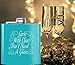 Liquor Flask Matte Funny Leakproof - Premium Stainless Steel Hip Flask (Blue 6oz girls with class)