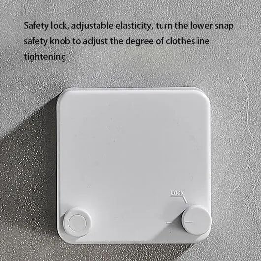 Ladila Retractable Washing Line, Double Line, Extendable Clotheslines, Stainless Steel Rope, Wall Mounted Laundry line, Clothes Drying Rope for Indoor and Outdoor (Clothline D-5) 2