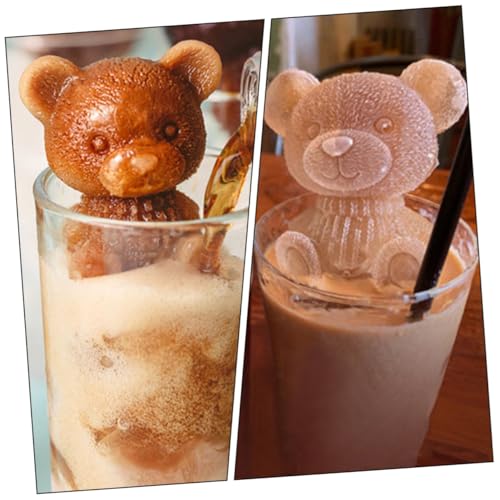 Molde de silicona para hielo en forma de oso, 5 piezas miniatura 3