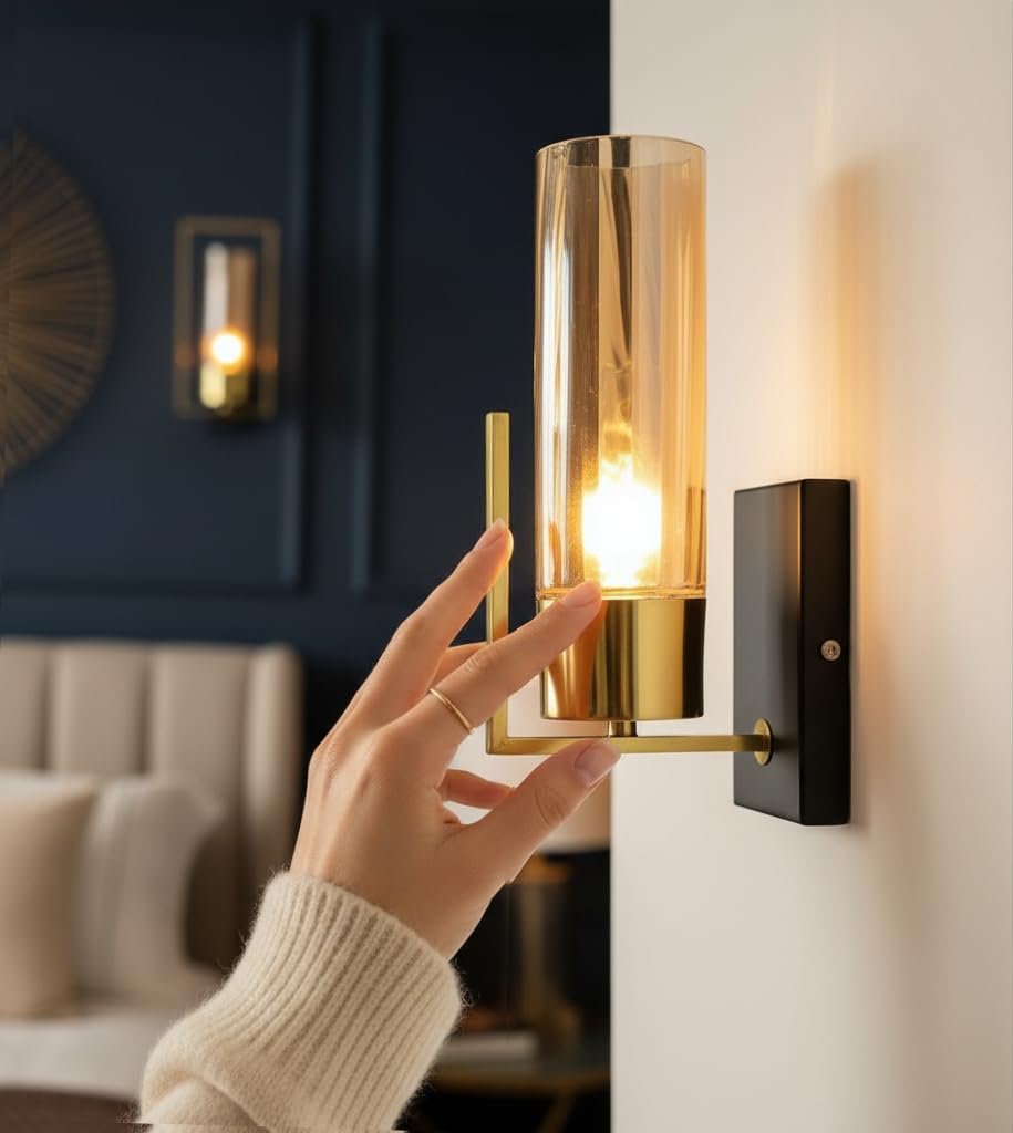 Avior Wall Lamps, Indoor Decorative Light Fixture for Home, Apartment, Office, Entryway, or Staircase Lighting (Lustre)
