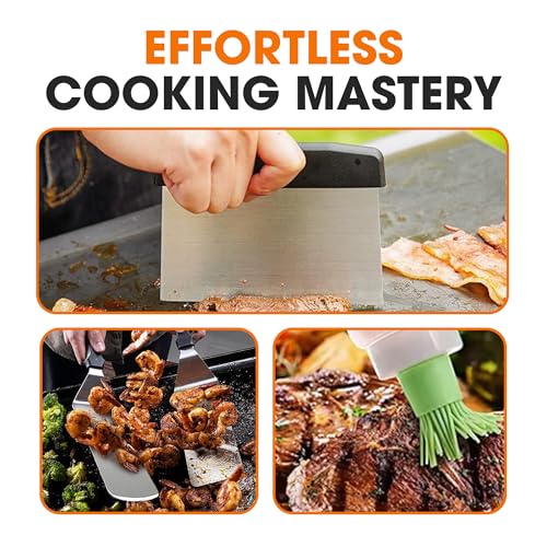 Set profesional de espátulas para parrilla y plancha, 7 piezas miniatura 4