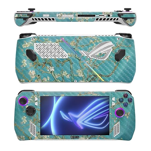 Image of MightySkins Carbon Fiber Skin Compatible with Asus ROG Ally - Almond Blossom | Protective, Durable Textured Carbon Fiber Finish | Easy to Apply