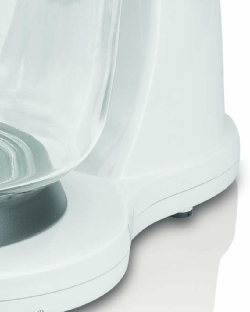 Close-up of the Sunbeam MixMaster base, showing nonskid feet.