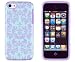DandyCase 2in1 Hybrid High Impact Hard Sea Green Flower Pattern + Purple Silicone Case Cover For Apple iPhone 5C + DandyCase Screen Cleaner