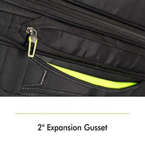 High Sierra AT8 Wheeled Upright Duffel Bag, Black/Zest, 26-Inch