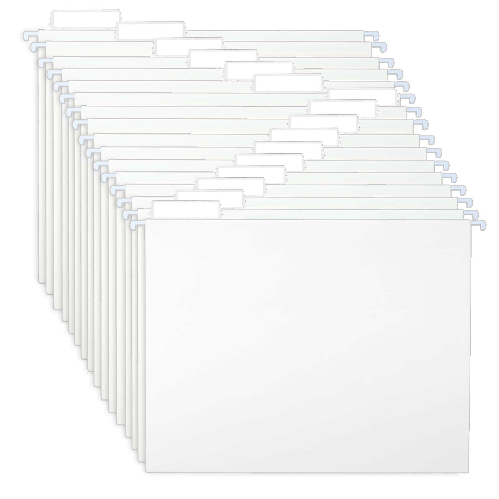Hokoad 30 Pack A4 Suspension Files with Tabs, Cardboard Filing Cabinet Suspension Files, A4 Hanging File Folders for Office School Home File Organization, Check Size Before Ordering(White)