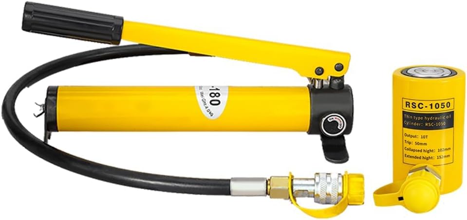 10T Hydraulic Cylinder Jack, Porta Power Ram Jack Kits, Mini Hydraulic Ram Jack with CP-180 72cc Manual Hydraulic Hand Pump, Low Profile Hydraulic Cylinder Jack Kit