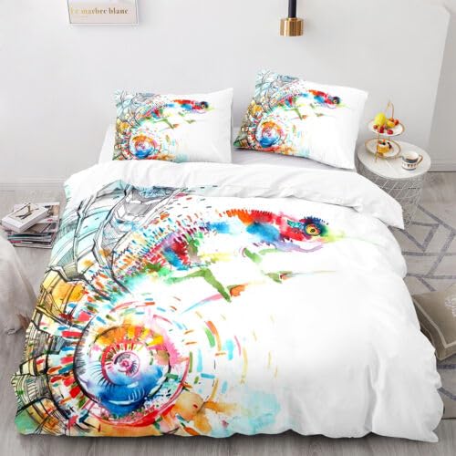Housse de couette 140x200 lézard pour transformer l'ambiance de votre chambre
