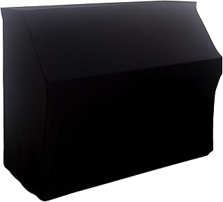 COCOBOW Waterproof Dustproof Elastic Piano Cover - Minimalist All-Black Design - Universal Fit for All Upright Pianos - Stretch Fabric, Easy Instal