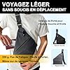 Deedlite Sac Antivol Montlibre Femme Homme, Sac à dos Antivol Femme Homme de Voyage, Poitrine en Nylon, Léger, Modèle Simple et Grande Capacité (L, Gris) #4