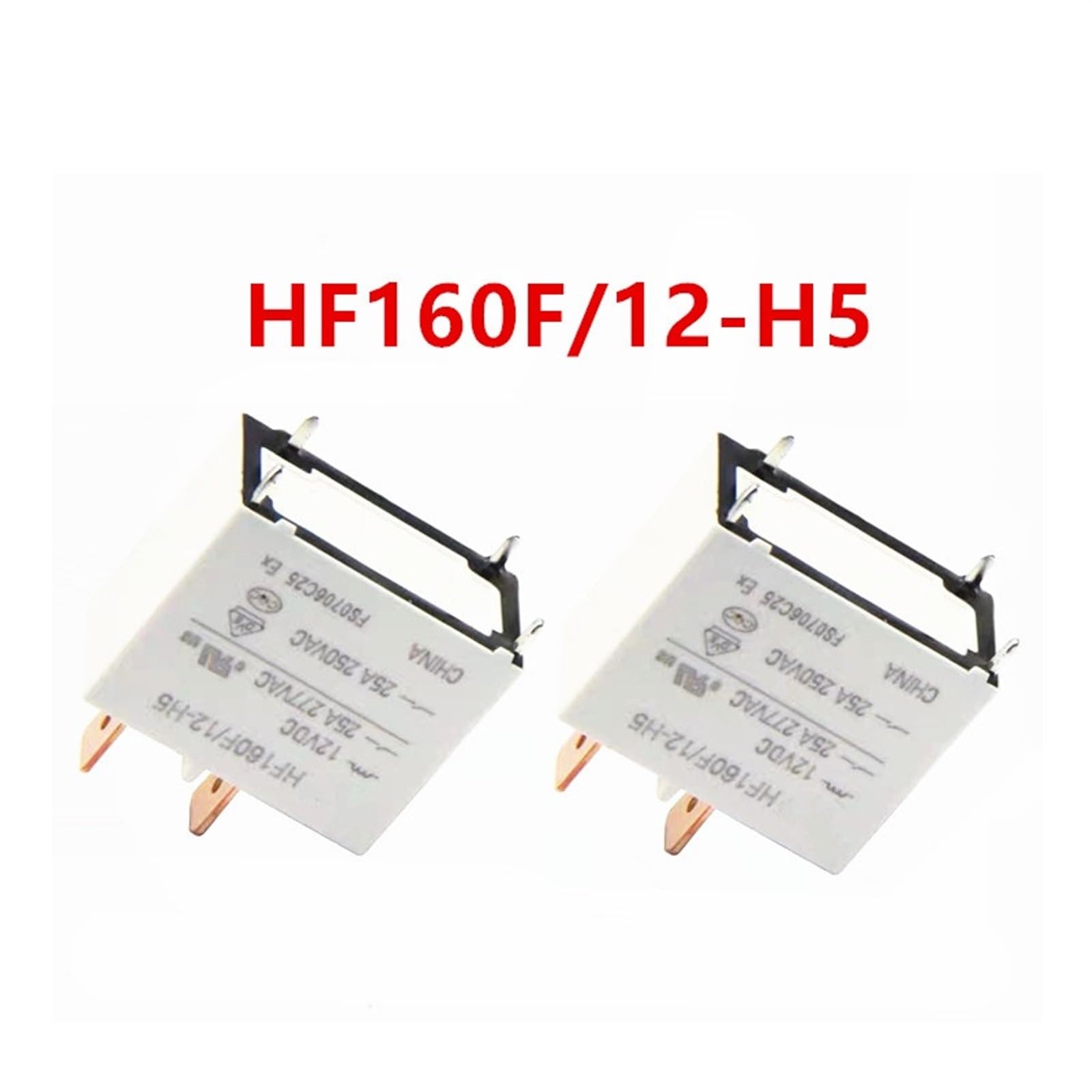 5 piezas HF160F/12-H5-12VDC HF160F/12-H5 relé de potencia de 4 pines y 25 A for calentador de agua y aire acondicionado