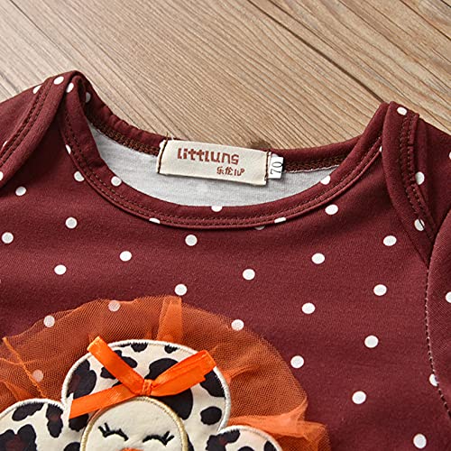 Infant Toddler Baby Girl Thanksgiving Outfits Long Sleeve Jumpsuit Turkey Romper One Piece Bodysuit Leopard Bodysuit2