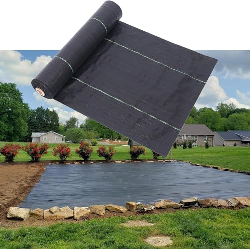 Tissu anti-mauvaises herbes non tissé robuste pour jardin et plates-bandes surélevées, installation facile, 106,7 m de long