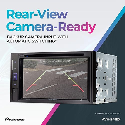 Image of Pioneer AVH-241EX 6.2 inch Resistive Touchscreen Double Din Car Stereo | DVD Multimedia Receiver, Bluetooth, Backup Camera Compatible, AM /FM Radio, USB, FLAC Playback, 13-Band EQ, 50W x 4 Preouts
