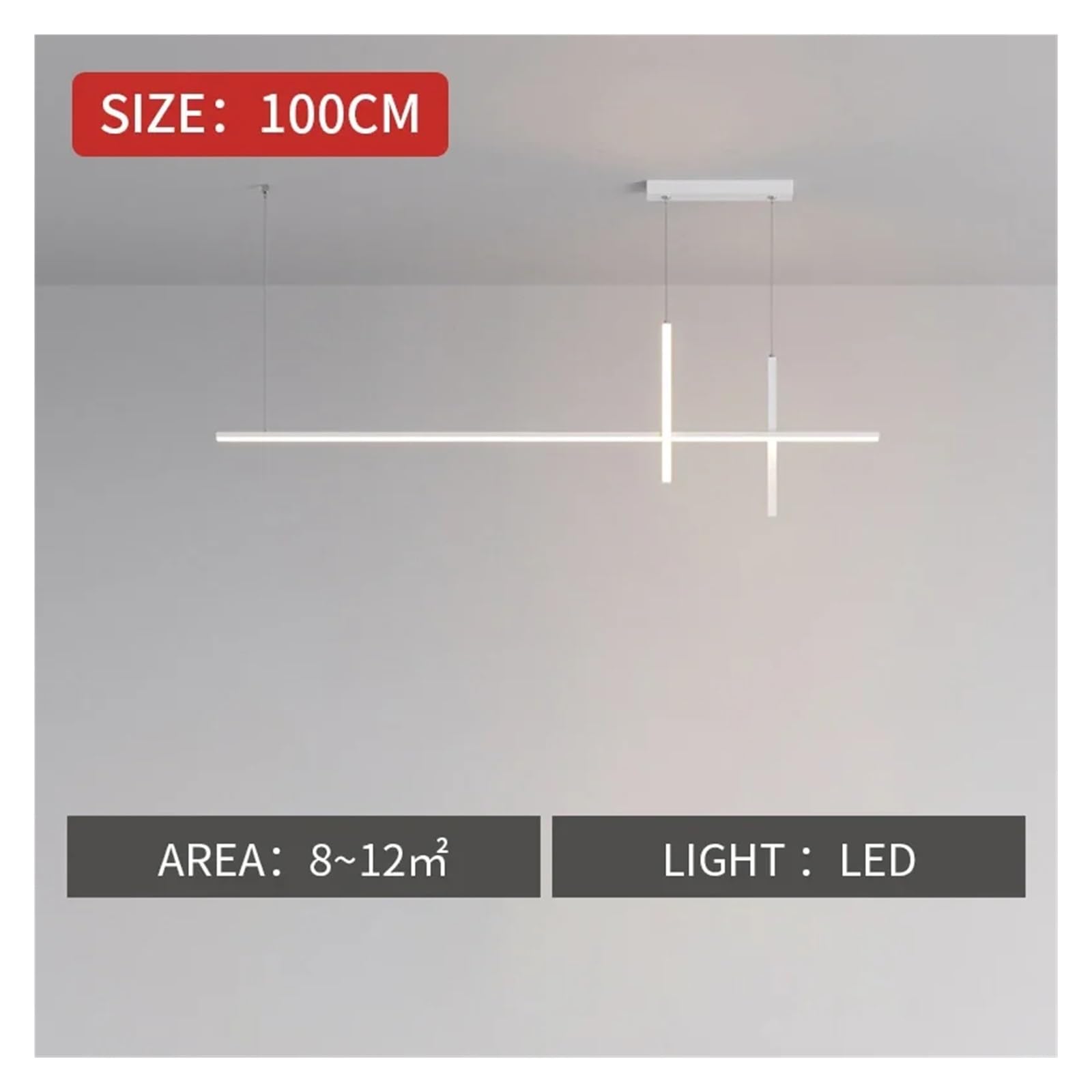 Lampada a Sospensione LED Minimalista - Apparecchio Moderno per Sala da Pranzo o Bar, Design Lucido e Lussuoso, Perfetto per l'arredamento e l'atmosfera della casa, un'elegante Alternativa a