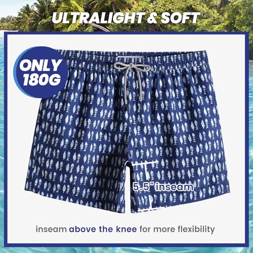 Image of maamgic Mens Swim Trunks 5 Inch with Mesh Liner Breathable for Beach
