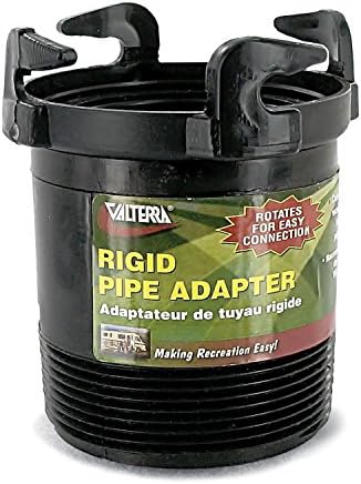 Valterra T1027 Rotating Rigid Sewer Pipe Bayonet Adapter with 3" Male Thread x Bayonet Hooks , Black