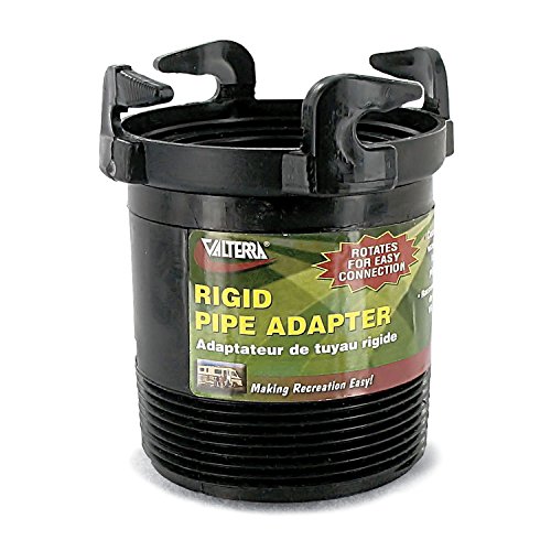 Valterra T1027 Rotating Rigid Sewer Pipe Bayonet Adapter with 3" Male Thread x Bayonet Hooks , Black by Valterra - Used condition - US$9.74