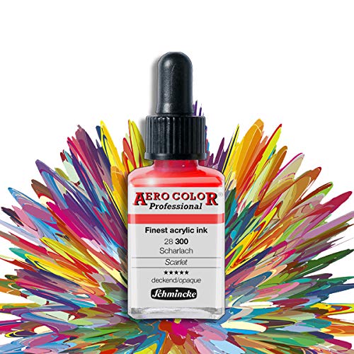 Juego de colores para compresor de aire, pistola de aire, Aerógrafo Color Profesional, ideal para decoración de uñas, adecuado también para modelismo, etc. (escarlata – 28 300)