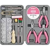 Hi-Spec Kit de Herramientas para Hacer Joyas 17 Piezas & Set de Accesorios de 600 Piezas. Alicates & Alambres para Pulseras Hechas a Mano, Collares, Pendientes y Charms de Artesanía
