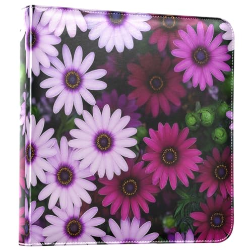 Álbum de fotos autoadhesivo FLildon Scrapbook Álbum violeta con flores silvestres, 3 anillas, 40 páginas, 8x10 para recuerdos miniatura 1