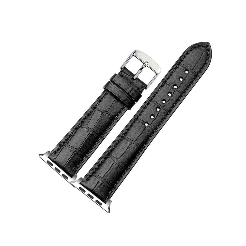 O Ozone Leather Bands Compatible with Apple Watch Series 10 | Ultra 2 | 8 Ultra | 9 | 8 | 7 | 6, 49/46/45/44/42mm, Genuine Leather Replacement Smartwatch Wristband for Men Women