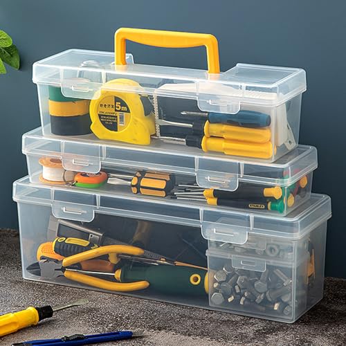 Boîte à outils portable transparente à 6 emplacements pour vis - 4