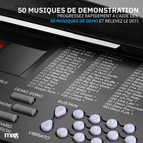 Max KB4 Clavier électronique pour débutant, Piano numérique 61 touches, Fonction d’enregistrement, 2 haut-parleurs… - Les Beatles, Paul McCartney, John Lennon, RIngo Starr, George Harrison Max KB4 Clavier électronique pour débutant, Piano numérique 61 touches, Fonction d'enregistrement, 2 haut-parleurs… – Image 6