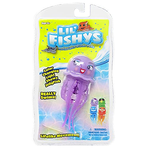 Lil' Fishys Jelly Fish Lilly Motorized Water Pet Swimming Electric Kids Bath and Pool Surprise Entertainment Gift Toy Fun with Colofrul LED Lights Lil' Fishys Jelly Fish Lilly Motorized Water Pet Swimming Electric Kids Bath and Pool Surprise Entertainment Gift Toy Fun with Colofrul LED Lights
