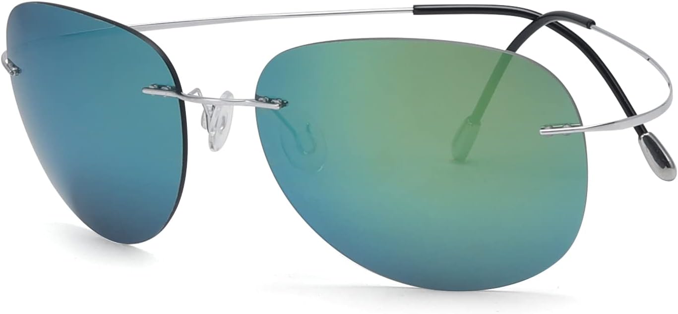 Eyekepper Rimless Titanium Frame Polarized Sunglasses