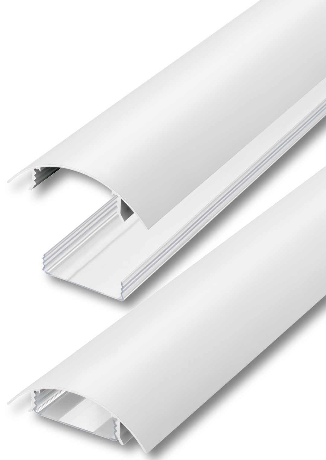 ALUNOVO TV Design RAL9003 - Canaleta para cables (aluminio, 160 x 8 x 2,1 cm, montaje con tornillos o adhesivos), color blanco mate