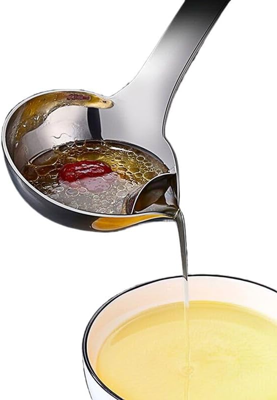 304不锈钢滤油勺汤油分离神器家用沥油喝汤去油厨房隔油神器撇油勺 Household Cleaning，Kitchen Storage Essentials