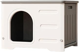 外猫ハウス 屋外 防水 環境に優しい外猫ハウス 屋外 防水, Nicffdi 無毒無臭 防水素材の猫小屋 屋外, 取り外し可能なデザインの猫ハウス 屋外, 日差しと雨を防ぐ (ハウス,グレー)