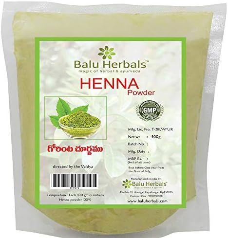 2 X Balu Herbals Henna Powder 500g