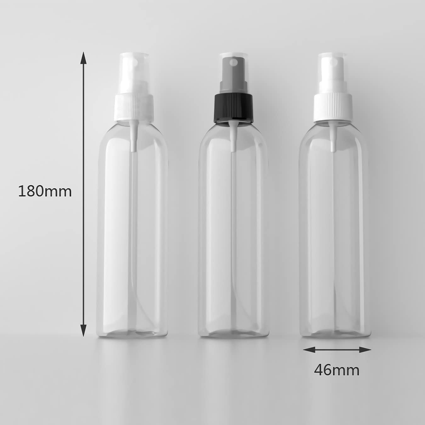 24 Pièce Vide 200ml Transparent Flacons Vaporisateur Avec Pulvérisateur Noir, 200 ml Bouteille de Spray Parfum Rechargeable Flacon de Parfum pour le voyage à la maison + 3 x Entonnoir